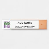 編モダン集シンプル可能な白画像文字テンプレート サインプレート (正面)