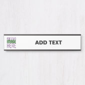 編モダン集シンプル可能な白画像文字テンプレート サインプレート (正面)