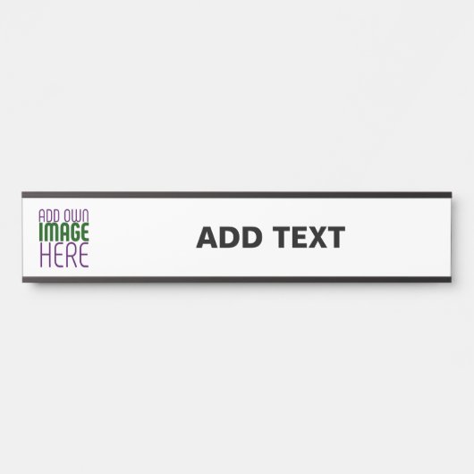 編モダン集シンプル可能な白画像文字テンプレート サインプレート (正面)