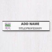 編モダン集シンプル可能な白画像文字テンプレート サインプレート (正面)