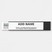 編モダン集シンプル可能な白画像文字テンプレート サインプレート (正面)