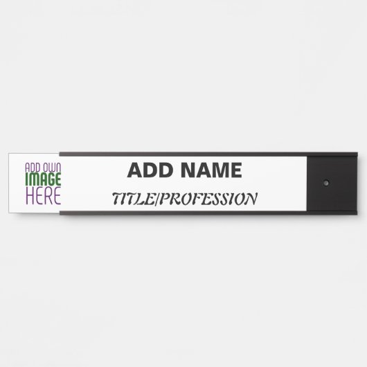 編モダン集シンプル可能な白画像文字テンプレート サインプレート (正面)