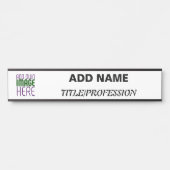 編モダン集シンプル可能な白画像文字テンプレート サインプレート (正面)