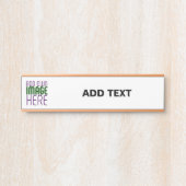 編モダン集シンプル可能な白画像文字テンプレート サインプレート (正面)