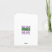 編モダン集シンプル可能な白画像文字テンプレート サンキューカード (裏面)