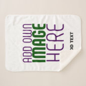 編モダン集シンプル可能な白画像文字テンプレート シェルパブランケット (正面(横))