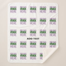編モダン集シンプル可能な白画像文字テンプレート シェルパブランケット