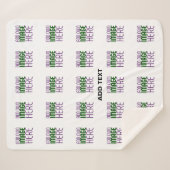 編モダン集シンプル可能な白画像文字テンプレート シェルパブランケット (正面(横))