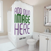 編モダン集シンプル可能な白画像文字テンプレート シャワーカーテン (インサイチュ)