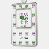 編モダン集シンプル可能な白画像文字テンプレート シルバープレートフレームオーナメント (左)