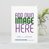 編モダン集シンプル可能な白画像文字テンプレート シーズンカード (スタンド正面)