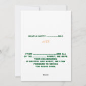 編モダン集シンプル可能な白画像文字テンプレート シーズンカード (裏面)