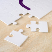 編モダン集シンプル可能な白画像文字テンプレート ジグソーパズル (側面)