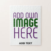 編モダン集シンプル可能な白画像文字テンプレート ジグソーパズル (縦)