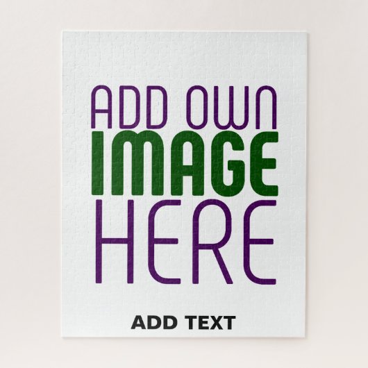 編モダン集シンプル可能な白画像文字テンプレート ジグソーパズル (縦)