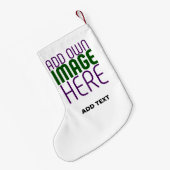 編モダン集シンプル可能な白画像文字テンプレート スモールクリスマスストッキング (裏面 (吊り時))