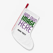 編モダン集シンプル可能な白画像文字テンプレート スモールクリスマスストッキング (正面 (吊り時))