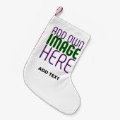 編モダン集シンプル可能な白画像文字テンプレート スモールクリスマスストッキング (正面 (吊り時))