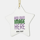 編モダン集シンプル可能な白画像文字テンプレート セラミックオーナメント (左)