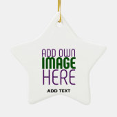 編モダン集シンプル可能な白画像文字テンプレート セラミックオーナメント (裏面)