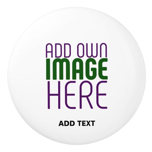 編モダン集シンプル可能な白画像文字テンプレート セラミックノブ (正面)