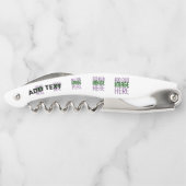 編モダン集シンプル可能な白画像文字テンプレート ソムリエナイフ (裏面)