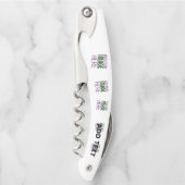 編モダン集シンプル可能な白画像文字テンプレート ソムリエナイフ (正面)