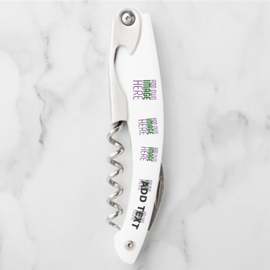 編モダン集シンプル可能な白画像文字テンプレート ソムリエナイフ (正面)