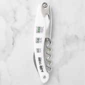 編モダン集シンプル可能な白画像文字テンプレート ソムリエナイフ (裏面)