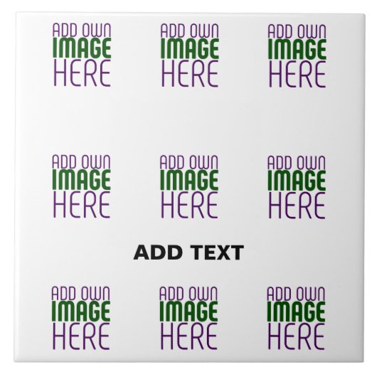 編モダン集シンプル可能な白画像文字テンプレート タイル (正面)