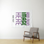 編モダン集シンプル可能な白画像文字テンプレート タペストリー (インサイチュ(横))