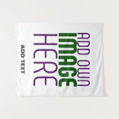 編モダン集シンプル可能な白画像文字テンプレート タペストリー (正面(横))