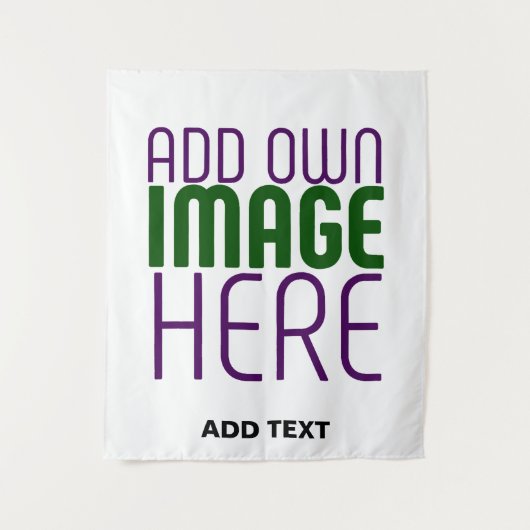 編モダン集シンプル可能な白画像文字テンプレート タペストリー (正面)