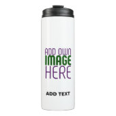 編モダン集シンプル可能な白画像文字テンプレート タンブラー (正面)