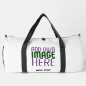 編モダン集シンプル可能な白画像文字テンプレート ダッフルバッグ (裏面)