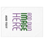 編モダン集シンプル可能な白画像文字テンプレート テーブルクロス (正面(横))