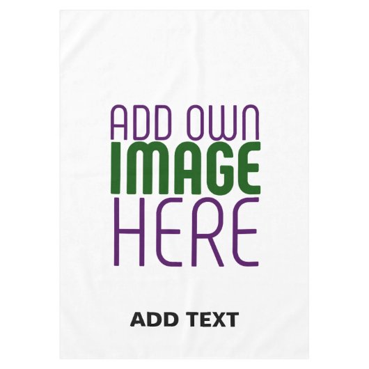 編モダン集シンプル可能な白画像文字テンプレート テーブルクロス (正面)