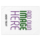 編モダン集シンプル可能な白画像文字テンプレート テーブルクロス (正面(横))