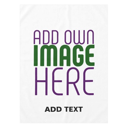 編モダン集シンプル可能な白画像文字テンプレート テーブルクロス (正面)