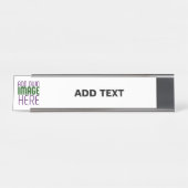 編モダン集シンプル可能な白画像文字テンプレート デスクネームプレート (正面)