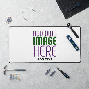 編モダン集シンプル可能な白画像文字テンプレート デスクマット