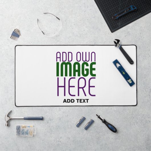 編モダン集シンプル可能な白画像文字テンプレート デスクマット (ワークステーション)