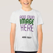 編モダン集シンプル可能な白画像文字テンプレート トライブレンドＴシャツ (正面)