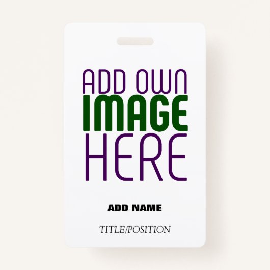 編モダン集シンプル可能な白画像文字テンプレート バッジ (正面)