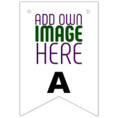 編モダン集シンプル可能な白画像文字テンプレート バンティングフラッグ (第1の旗)