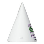 編モダン集シンプル可能な白画像文字テンプレート パーティーハット (左)