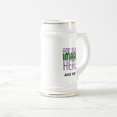 編モダン集シンプル可能な白画像文字テンプレート ビールジョッキ (正面右)