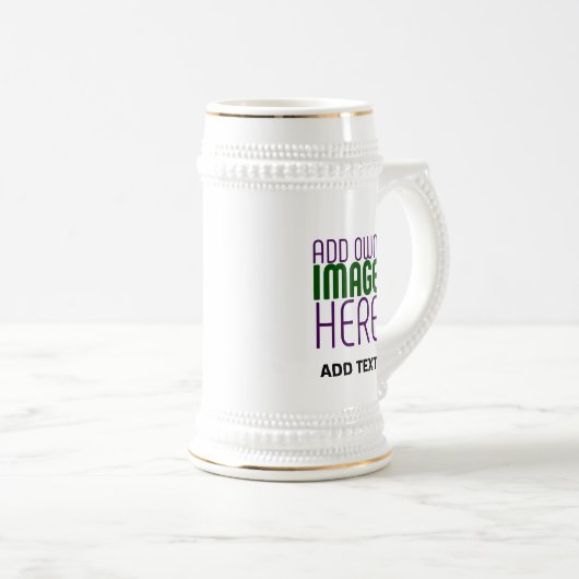 編モダン集シンプル可能な白画像文字テンプレート ビールジョッキ (正面右)