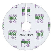 編モダン集シンプル可能な白画像文字テンプレート フェイクリネンツリースカート (正面)