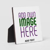 編モダン集シンプル可能な白画像文字テンプレート フォトプラーク (正面)